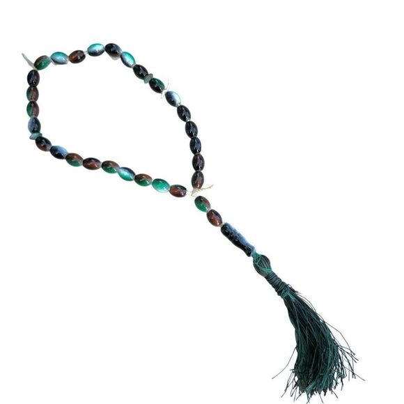 Green Muslim Rosary Muslim With Tassel - Picture 1 of 4